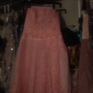 Kay Unger Pink strapless dress